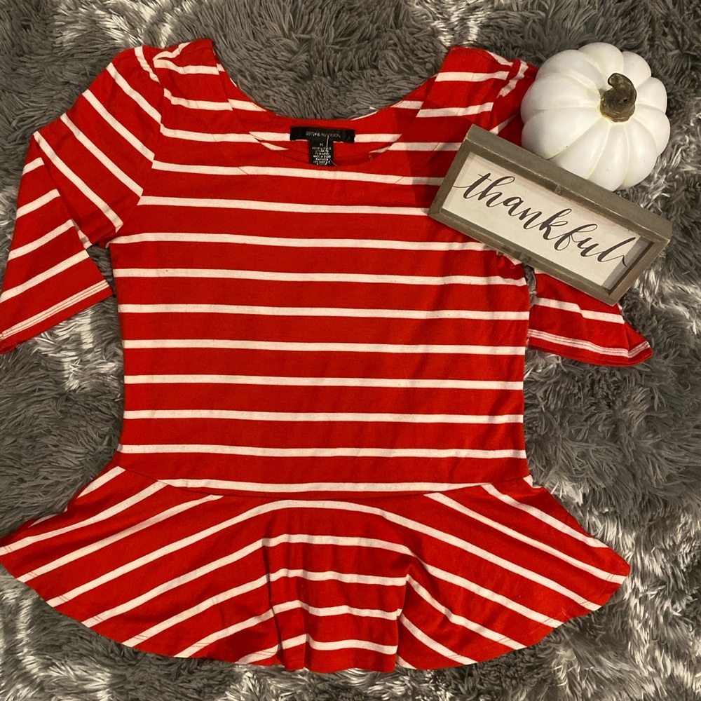 Cute peplum top.